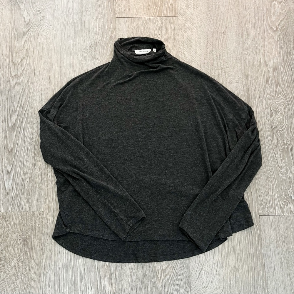 Babaton grey mock neck